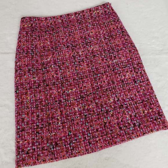 Carlisle Collection Pink Tweed Darya Pencil Skirt 4 $368 - Picture 2 of 8